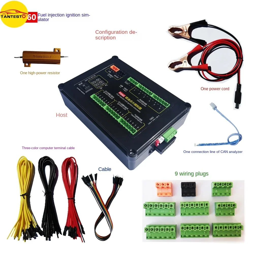AM-PD60 Fuel Injector Ignition Simulator ECU Maintenance Platform Testing Equipment for Gasoline Diesel Vehicle Computer Board car fuel injector tester