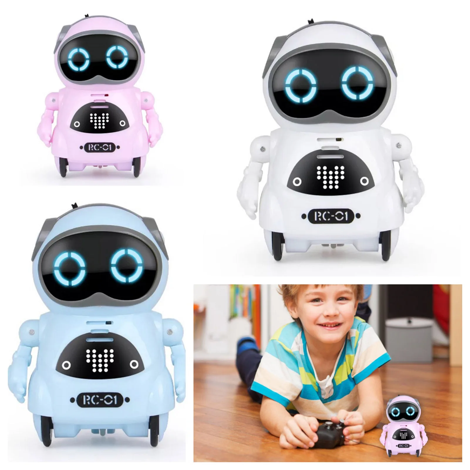 Talking Pocket Robot Toy Multifunctional Fun Educational RC Robot Toy for Children Montessori Educational Toy 2