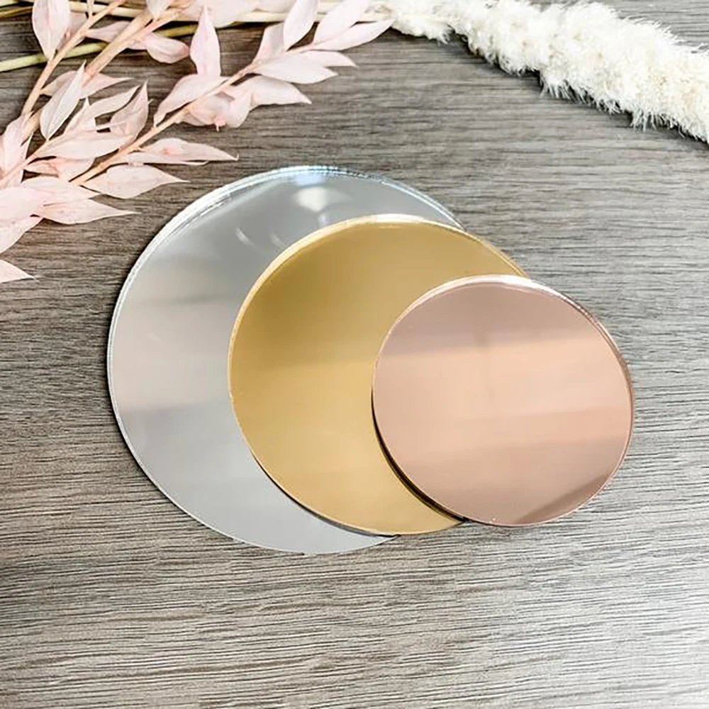 2/3/4/5/6" Acrylic Circle Sheet Disc Round Board for Wedding Place Card Gift Tag Ornament DIY Craft Art Project Painting Carve