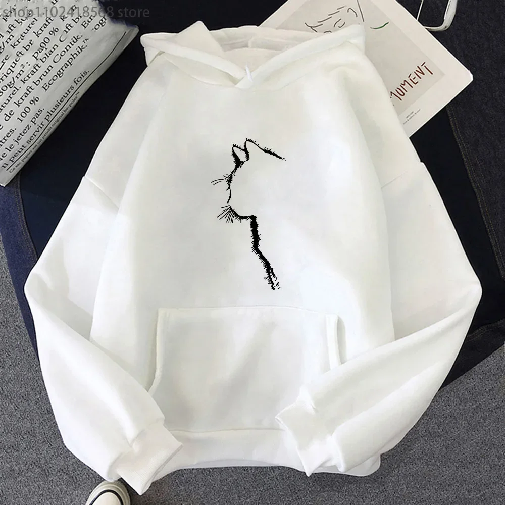 Cartoon Cats Hoodies for Men Funny Cool Animal Cat Printed Sweatshirt Long Sleeve Pullovers Male Hip Hop Streetwear Women Casual