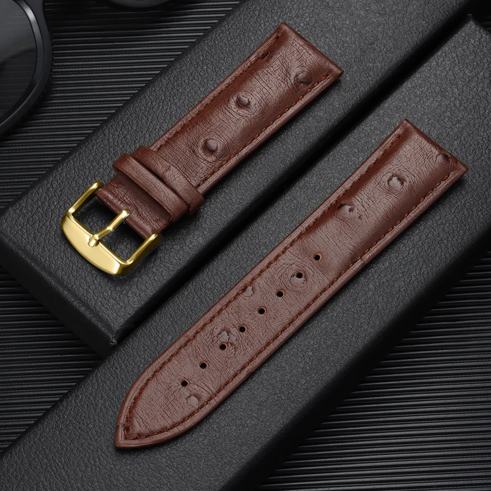Premium Cowhide Leather Strap with Universal Butterfly Buckle