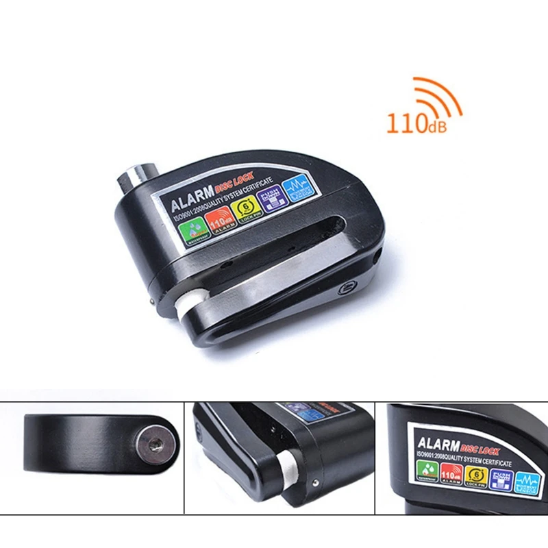 

094D Disc Brake Lock Anti-theft Alarm Sound Reminder Wheel Security Locks for Mountain Road MTB Cycling Rotor Scooters Bikes