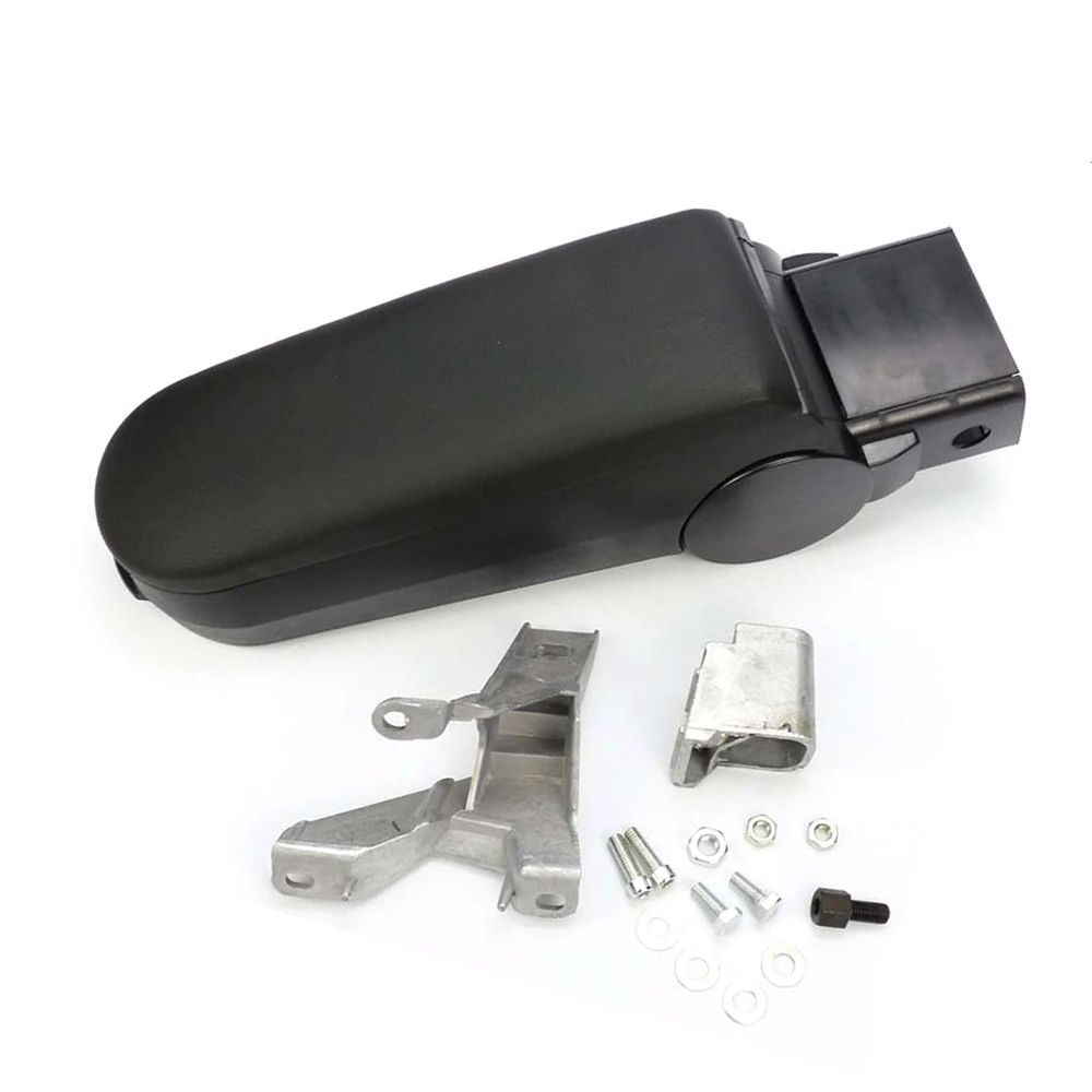 Bracciolo Centrale In Pelle Per VW Golf Jetta Beetle MK4 - Ricambio Nero Con Coperchio E Chiusura - Foto 5