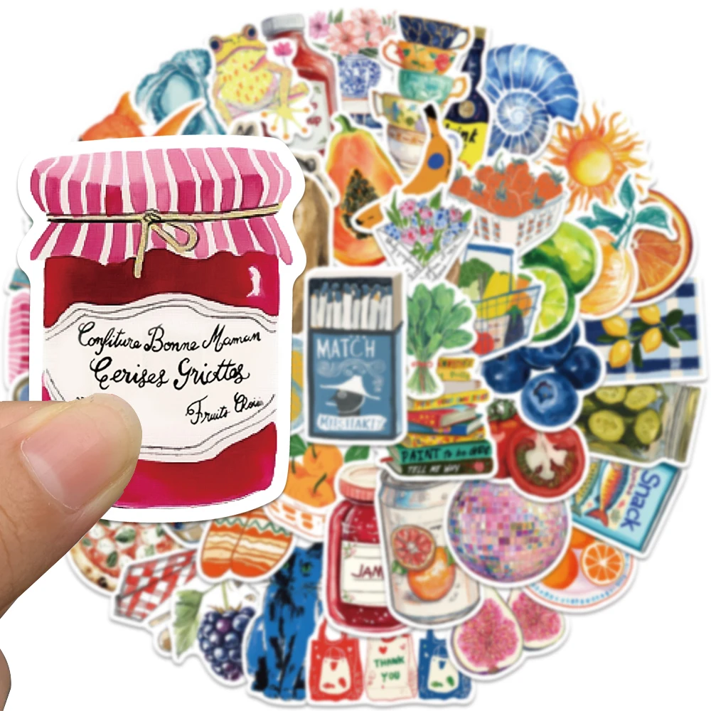 50pcs Vintage Painting Stickers Art Stickers Cartoon Graffiti Decal DIY Scrapbook Journal Luggage Skateboard Decorative Stickers - 4