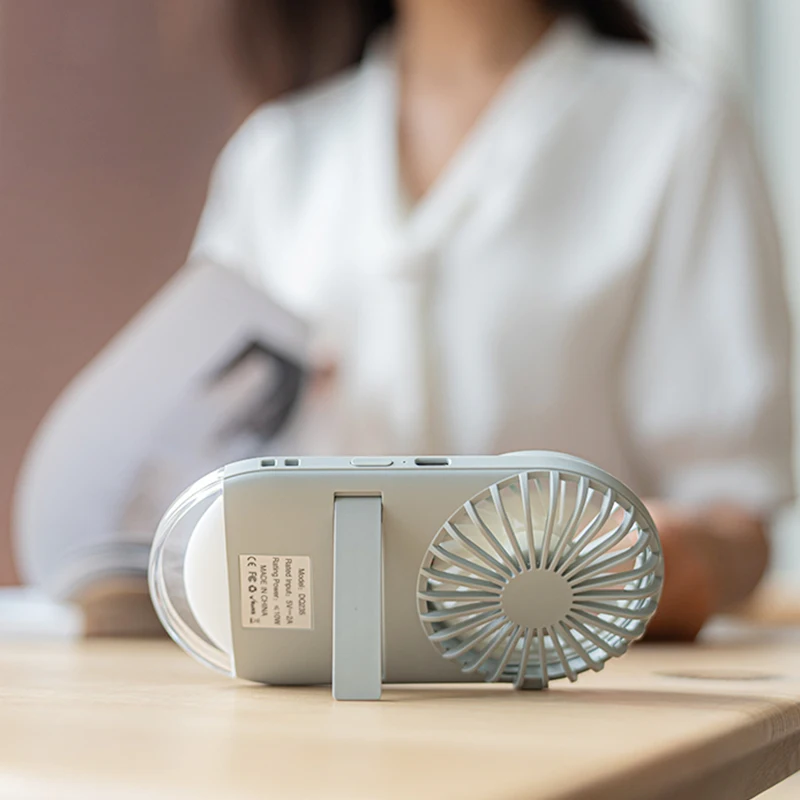 휴대용 미니 선풍기 USB 충전식 환풍기, 공기 냉각기, 휴대용 전기 소형 선풍기, LED 조명, 여름