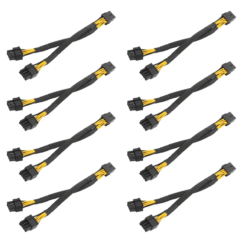 

8 шт., Y-образный удлинитель для адаптера питания, 20 см