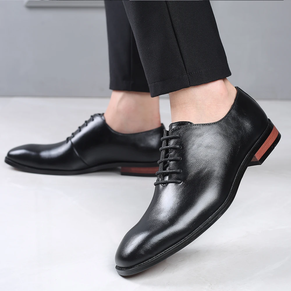 Fashion Business Dress Men Shoes Classic Leather Men's Formal Shoes Comfortable Slip On Dress Shoes Men Oxfords Size 47 48