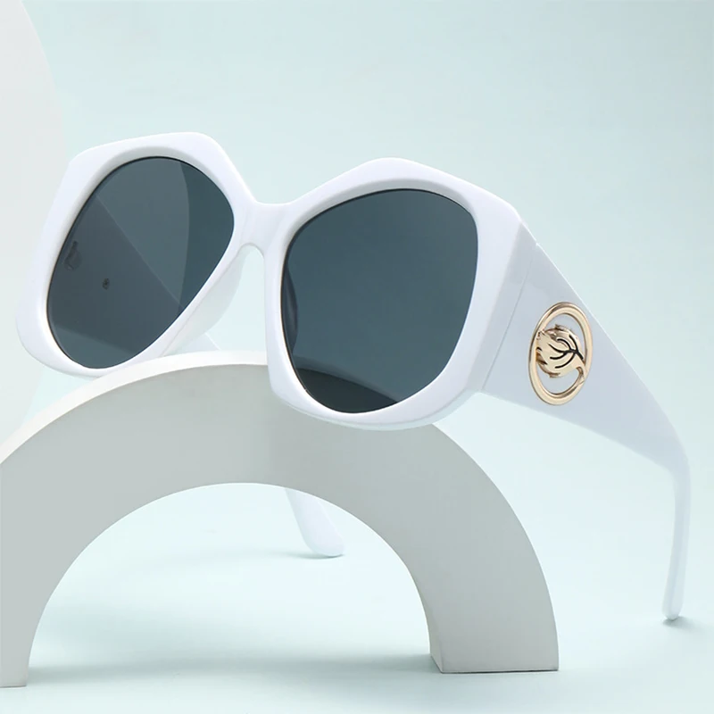 

Leaf Decorated Polygonal Sunglasses For Women Men Brand Design Luxury Driving Sun Glasses Fashion Vintage Male Female Eyewear