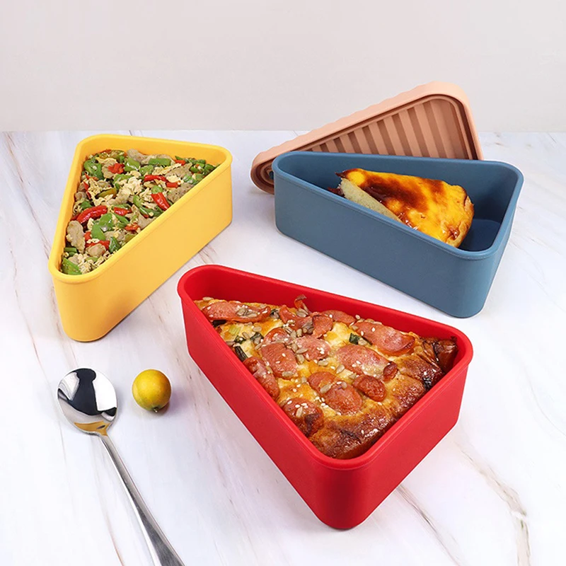 Buy Wholesale China New Triangle Shape Pizza Box Collapsible Foldable  Container Durable Silicone Holder Portable Pizza Storage Box & Triangle  Shape Pizza Box at USD 1.49