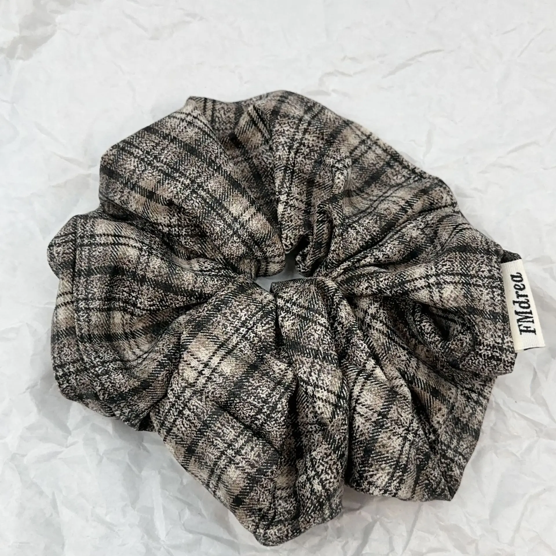 Vintage British Style Plaid Scrunchies - Elastic Hair Accessories and Headdress Ornament