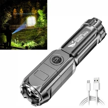 

Ultra Bright Flashlight Tactical Torch USB Rechargeable Zoomable Flash Light Outdoor Camping Hiking Fishing Multi-function Torch