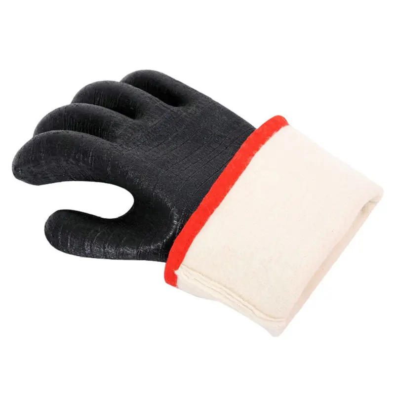 Oven , barbecue gloves, processing fried high-temperature food, waterproof, fireproof, oil resistant neoprene coating