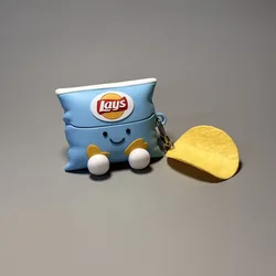 Creative and Fun Potato Chips Design Protective Earphone Case - Airpods 4 (2024) (Blue)
