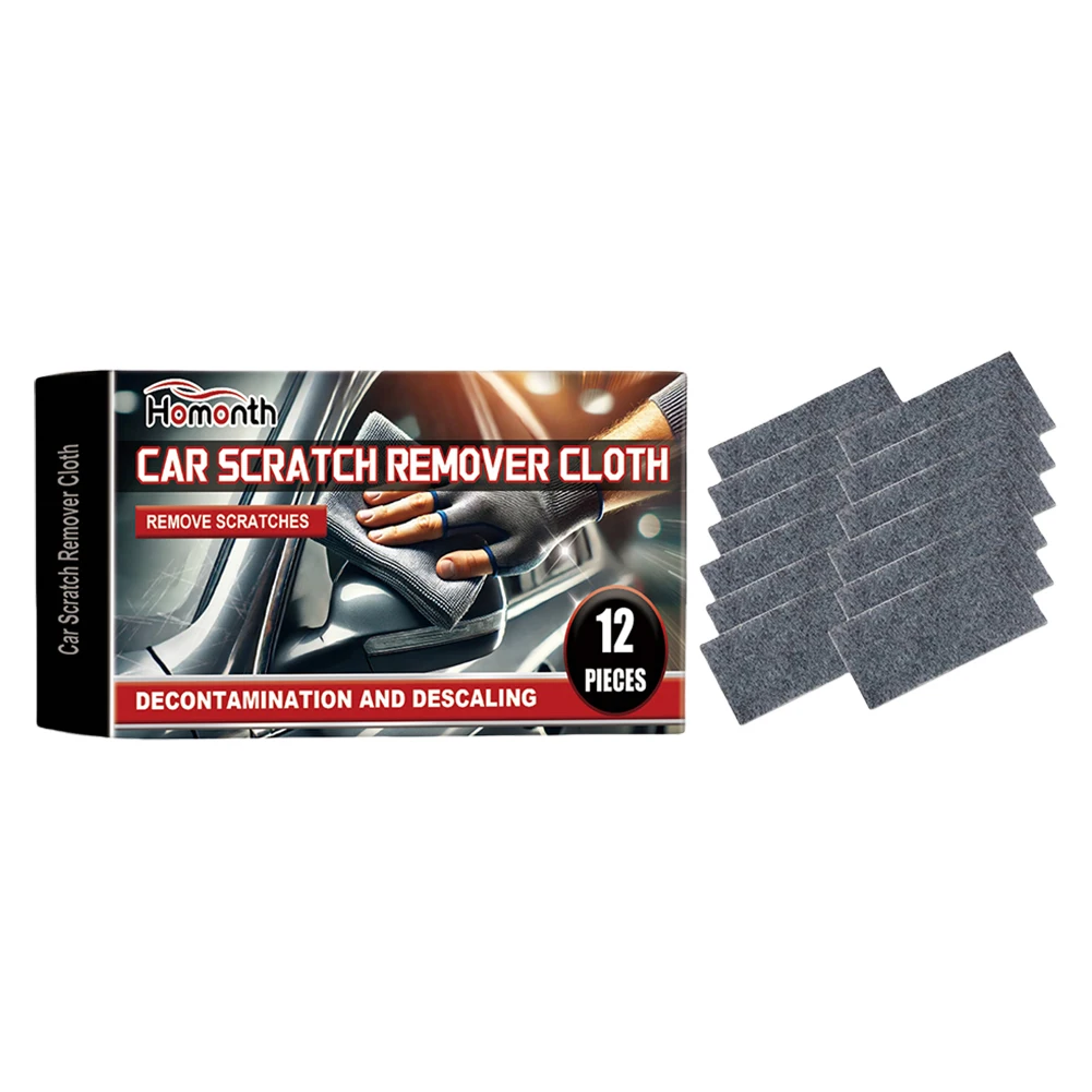 12Pcs Car Scratches Nano Cloth Car Nano Sparkle Cloth Easily Repair Paint Scratches Car Polishing Cleaning Cloth Car Maintenance