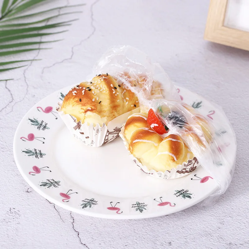 100/200 Pcs Disposable children Shower Cap for Hair Elastic Mesh Shape Plate plastic wrap cover Food grade food cover BEST SELLERS
