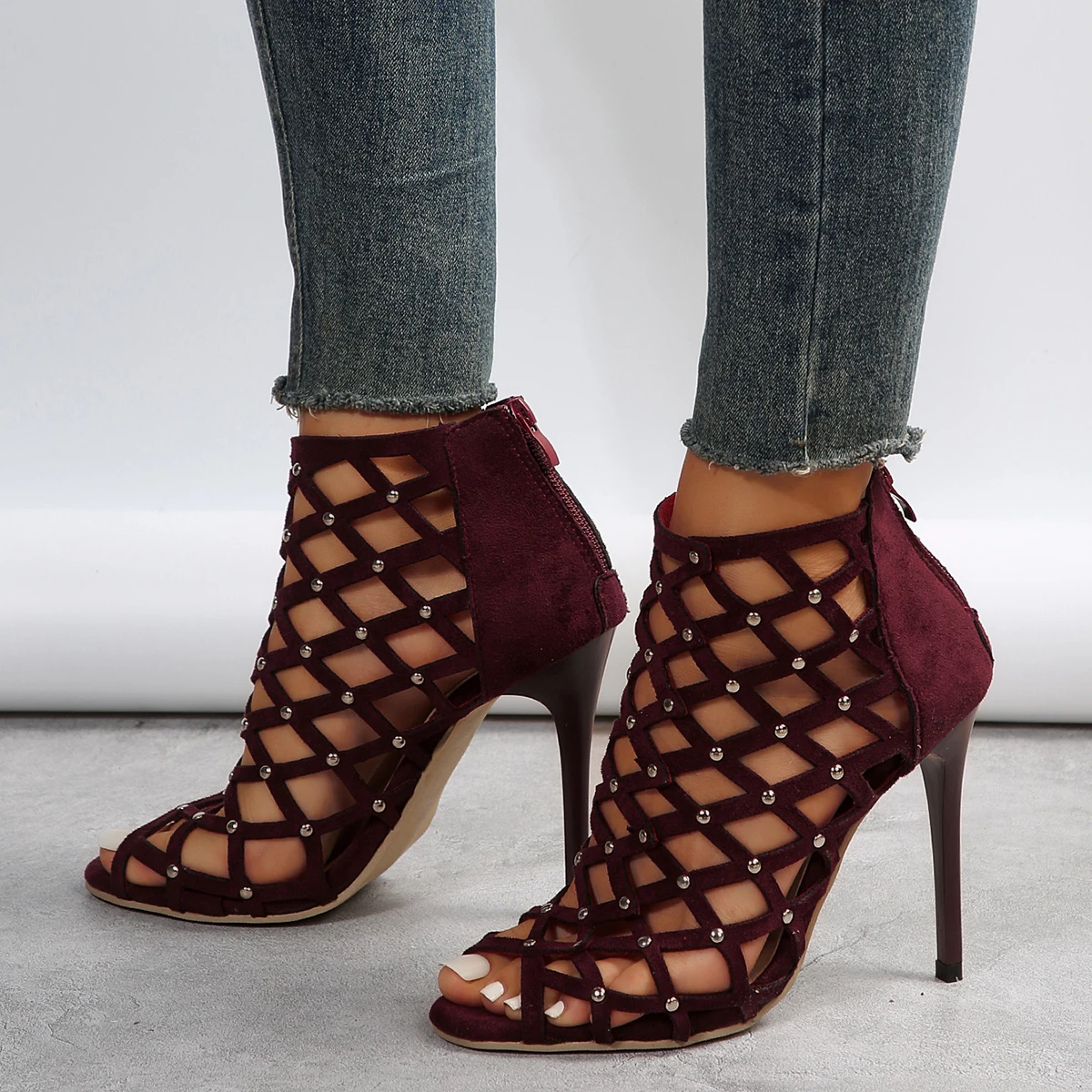 High Heels Sandals Women 2024 Summer Black Stiletto Modern Shoes ...