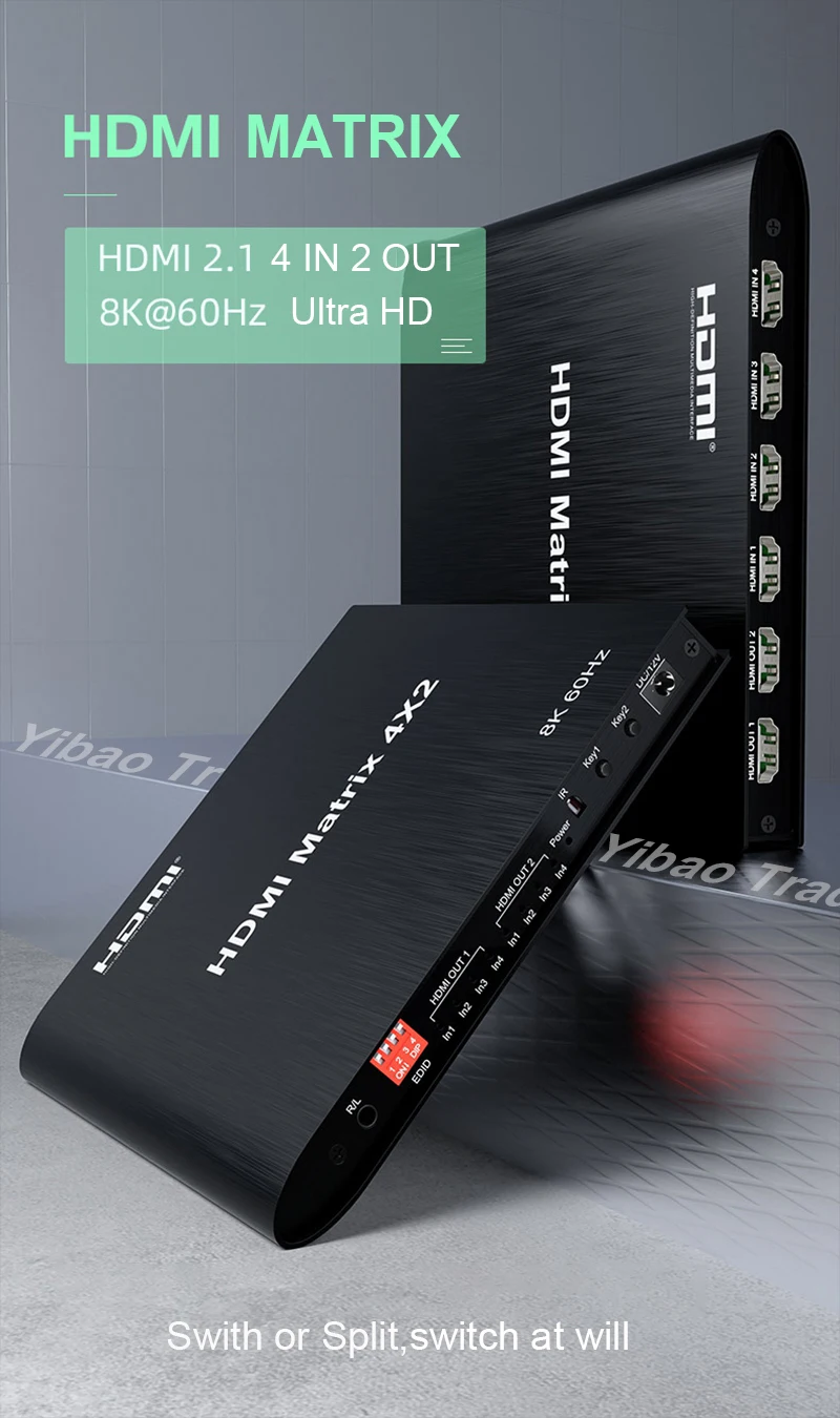 Amazon | 【安定版】avedio links 8K HDMIマトリックス 4入力2出力