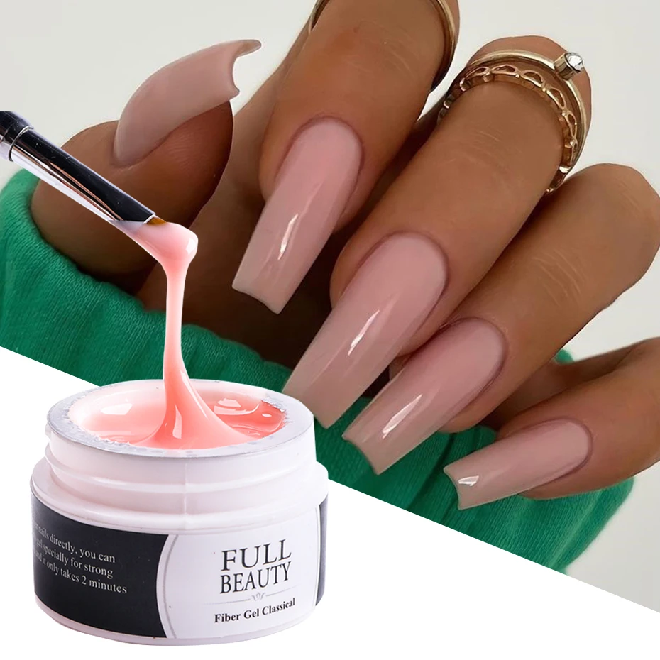 15ml Poly-Acryl Nagelverlängerungsgel in Nude-Rosa, Weiß und Transparent, Aufbaugel für Französische Maniküre und Nagelverlängerung – Detail 1