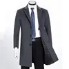 New Winter Woolen Coat Medium Length Suit Collar Loose Large Size Men's Windbreaker Busin Sle Autumn Faion Stand Fit