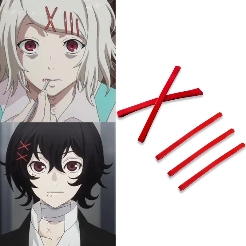 Hair Accessories 5pcs/lots Tokyo Ghoul Juzo Suzuya Kagerou Project Tateyama Ayano Red Hairpin Daily Headwear Cosplay Props