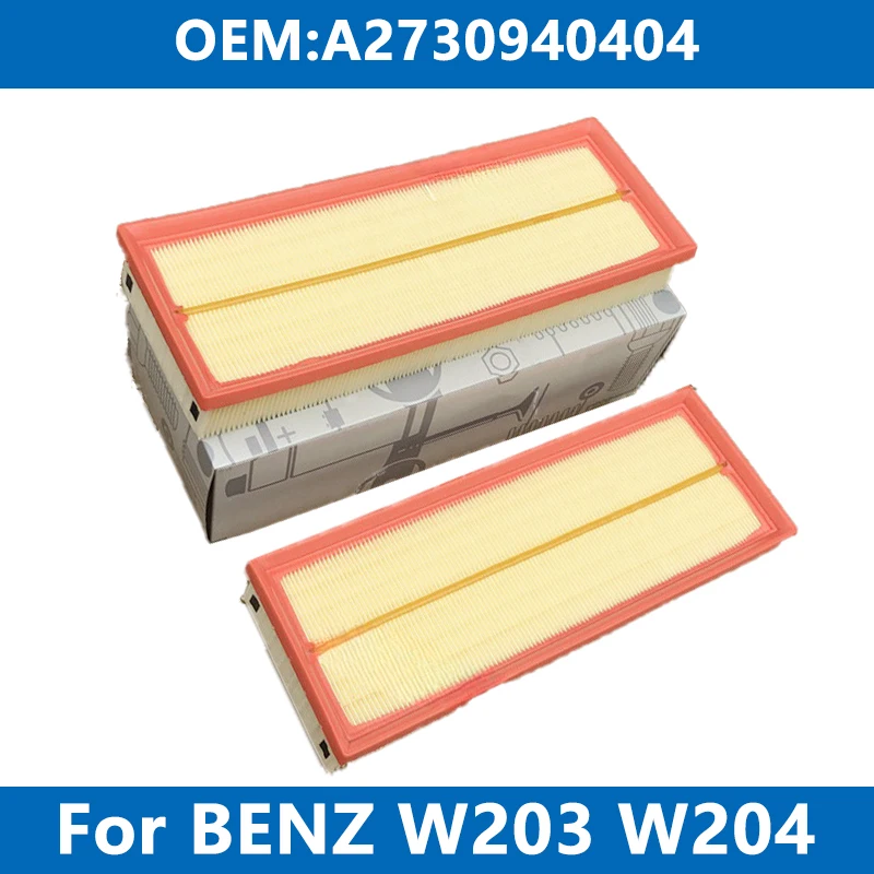 

2 шт., элемент воздушного фильтра автомобильного двигателя A2730940404 для Mercedes Benz W203 W204 W211 W212 X204 W221 C240 E280 S320 GLK CLASS