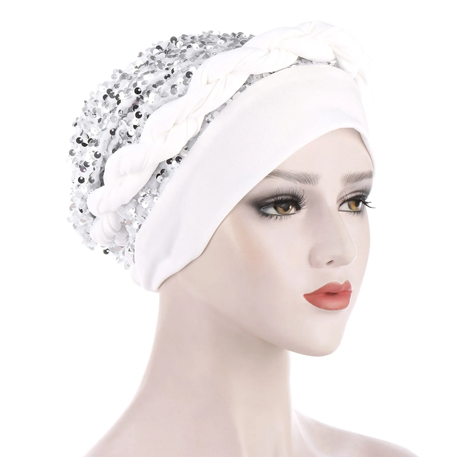 

Women Muslim Stretch Turban Hat Chemo Cap Hair Loss Head Scarf Wrap Cap Foulard Musulmane Pour Femmes Muslim Women's Hijabs
