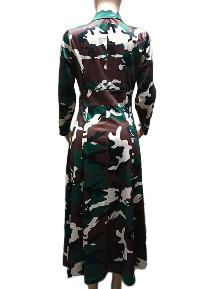 Wmstar Camouflage Trench Jacket Women Coat Out Streetwear Fashion Cool Long Style Top Fall Clothes Wholesale Dropshipping S-3XL