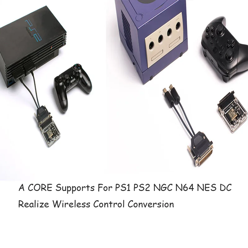 Blueretro-wireless Game Controller Converter Cabo Ps1 Ps2 Ngc N64 Nes Snes dc ss Controlador de Jogo Adaptador Cabo - Image 6