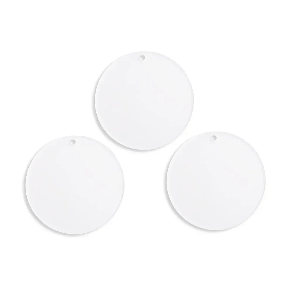 Clear Cast Acrylic Circle Discs Round Plate Craft Blank Acrylic Bauble Christmas Tree DIY Pendant 10PCS 5-10CM