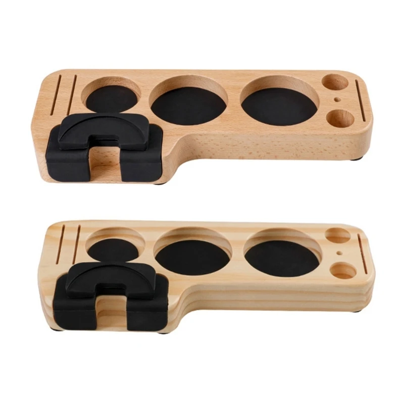 

Coffee Tamper Holder Wooden Filling Support Base Espresso Tamper Mat Station T8DF