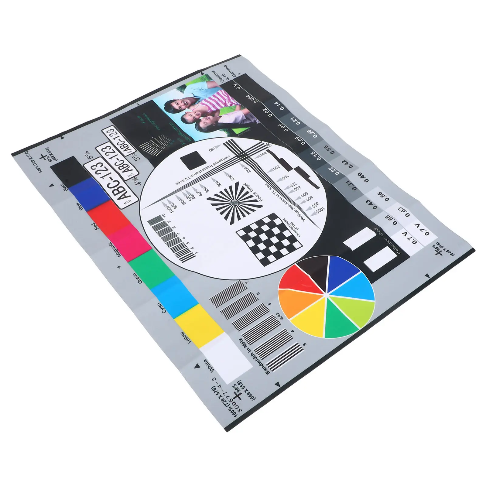 모니터 교정 도구 16x12.6 컬러 교정 차트 고해상도 디스플레이 테스트 카드 정확한 렌즈 초점 조정 색상