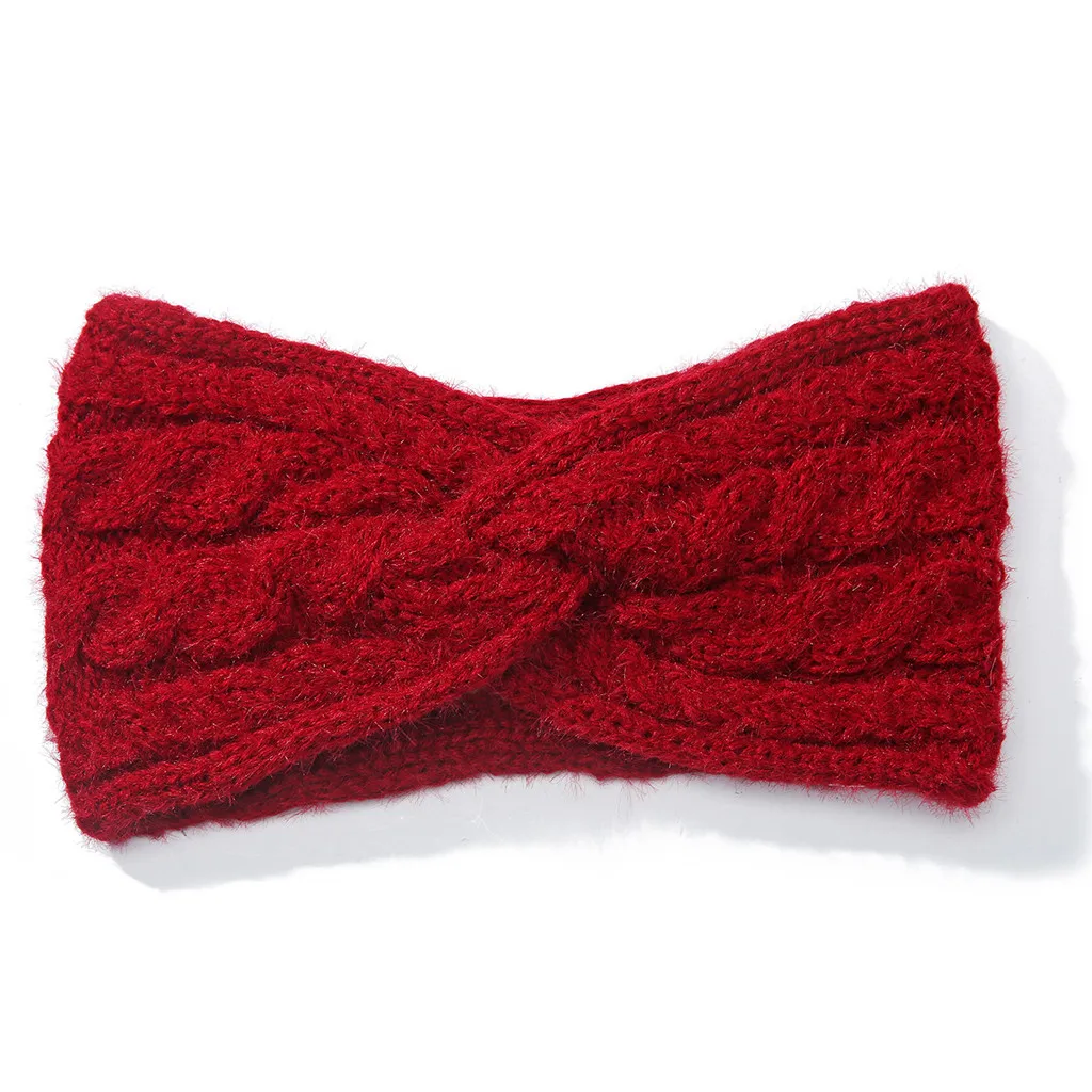 Yoga Headbands Winter Wide Knitted Sport Headband Headband Women Hairband Knitting Handmade Keep Warm Sport Fashion sports headbands