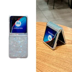 Translucent Shiny Shell Phone Case with Camera Protection for Motorola Razr 60 (Colorful)