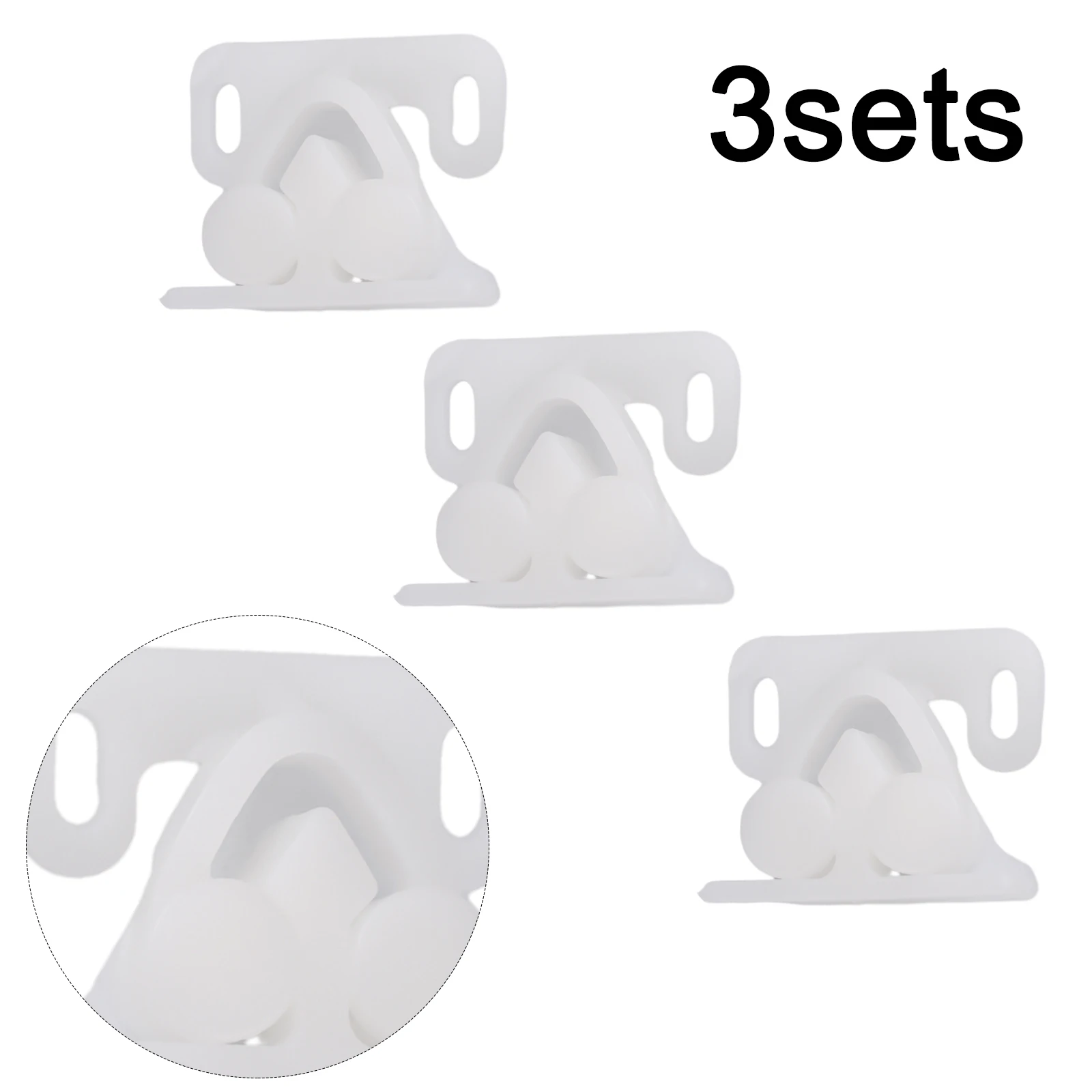 Description Picture 2 of item3pcs  Door Roller Latch Catch Marine Boat Ball Catch Door Cupboard Spring Roller Latch ABS Home Furniture Cabinet Roller Catch