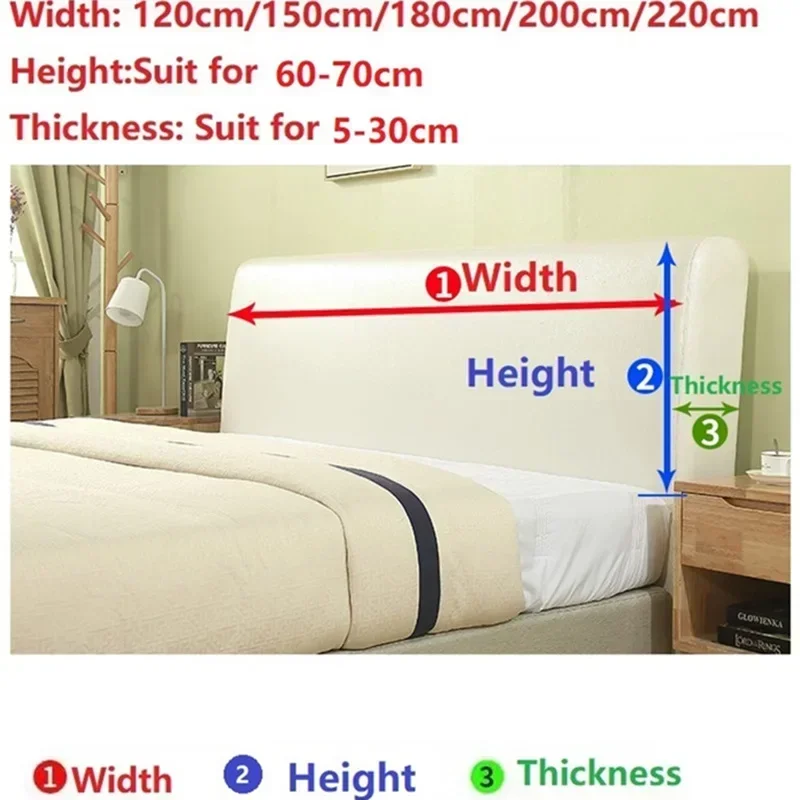 Modern Plaid Bed Headboard Covers for Beds Soft Thicken Velvet Bedroom Bedhead Covers Home Hotel Bed Back Protector Beige Grey