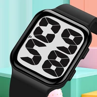 SHUAIKE 1089 Men's and Women's Fashion Simple Digital Sports Watch Large Digital Dial LED Digital Display Waterproof Watch 2