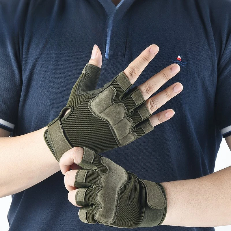 Sports Gloves Outdoor Motorcycle Gloves Sport Gloves Half Finger Cycling Men Women Knuckle Protection Sports Fitness Fingerless