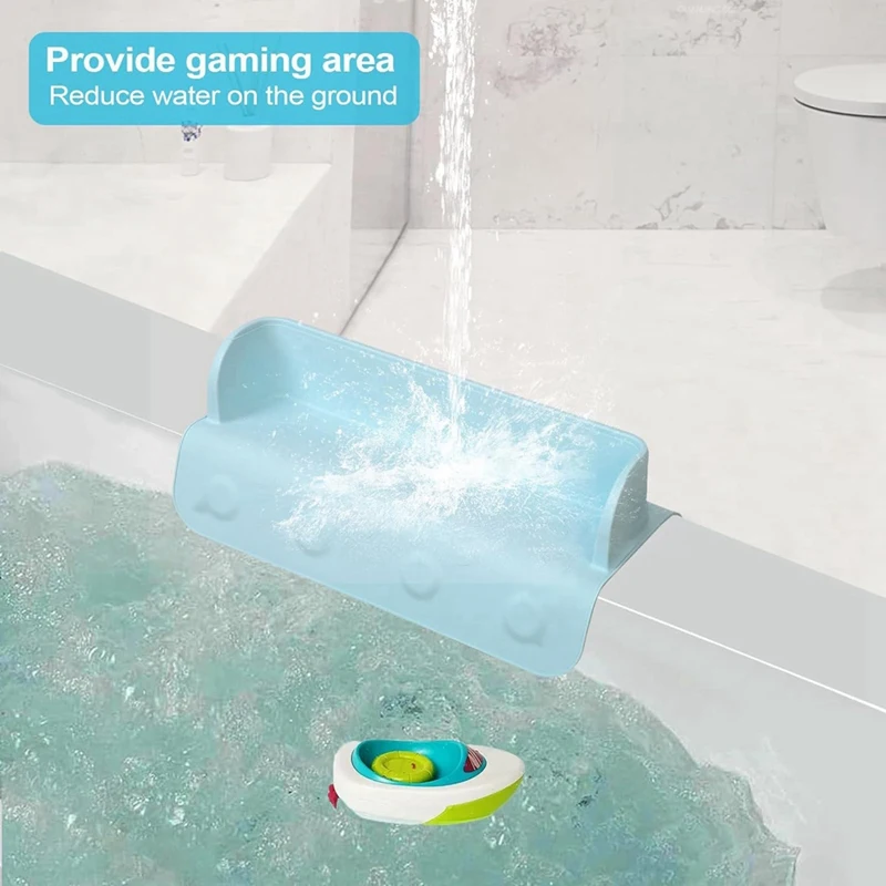 Bathtub Splash Guard Convenient Shower Splash Guard-8 Strong Grip Silicone Suction Cup For Bathtub