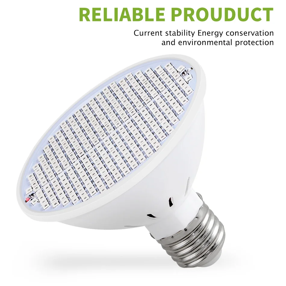 Description Picture 4 of itemLED E27 Grow Light Full Spectrum Greenhouse LED Growing Lights For Indoor Hydroponics Plant Bulb 126 200 300 leds Phyto Lamp