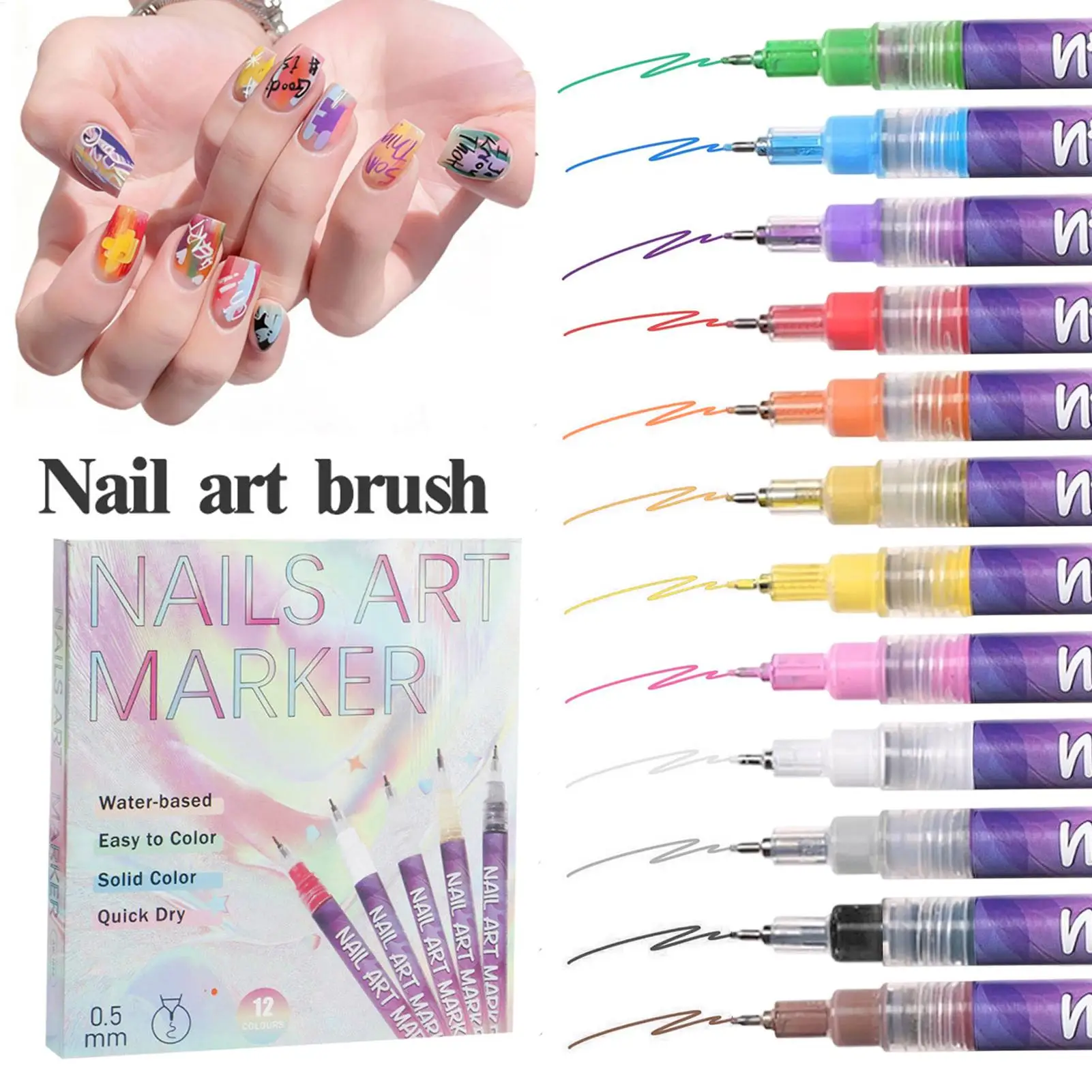 Nail Art Waterproof Graffiti Liner Pen
