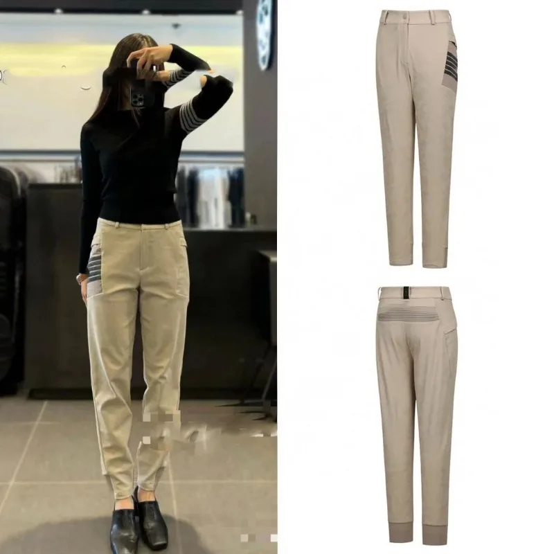 

Golf Gown Women's 23 Autumn Golf Strap Pocket Elastic Versatile Pants