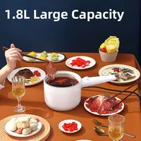 1.8L Mini Multi-Functional Electric Pan 2 In 1 Instant Noodles Pot Non-Stick Kitchen Cooking Utensils Frying Household Cooker 2