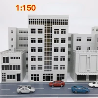 1/150 Scale Diorama Building Models City Street View Building Model Railway Layout Scene Display Model Collection Gift Toy 1