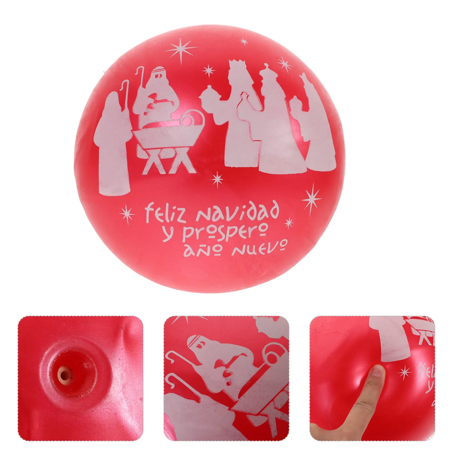 3Pcs 두꺼운 PVC 풍선 공 어린이를위한 친환경 안전 탄성 높은 반발력 성인 운동 해변 피크닉 여행 재미