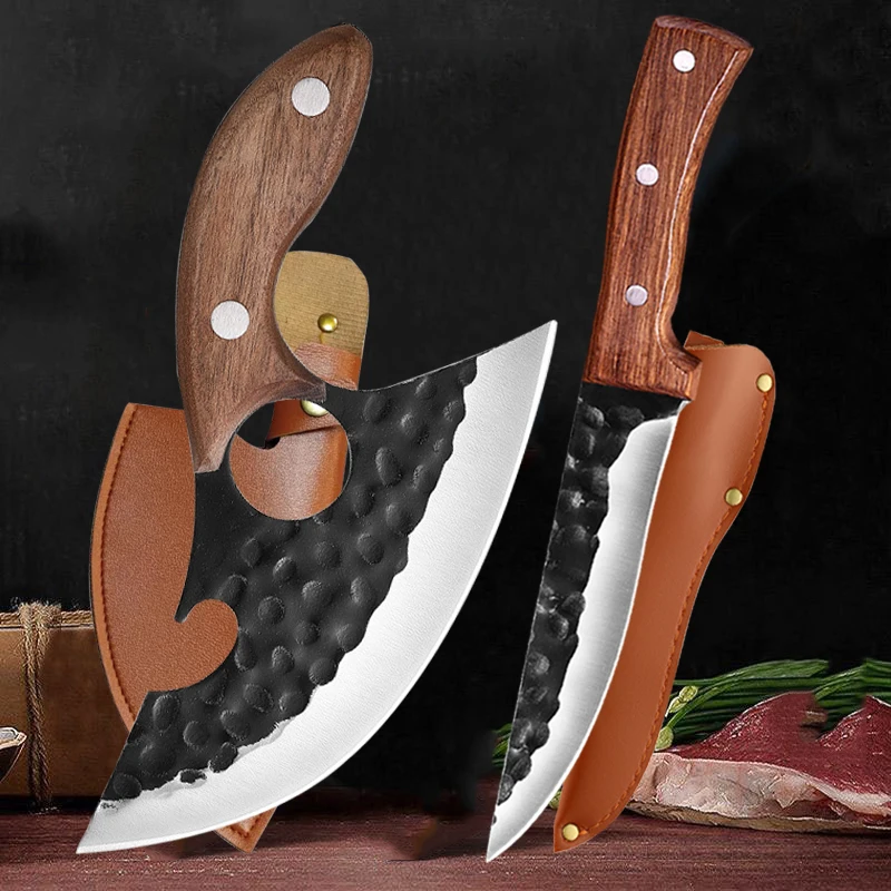 

Hammer Butcher Boning Knife Sharp Meat Cleaver Stainless Steel Paring Slicing Knives Multifunctional Barbecue Steak Knife