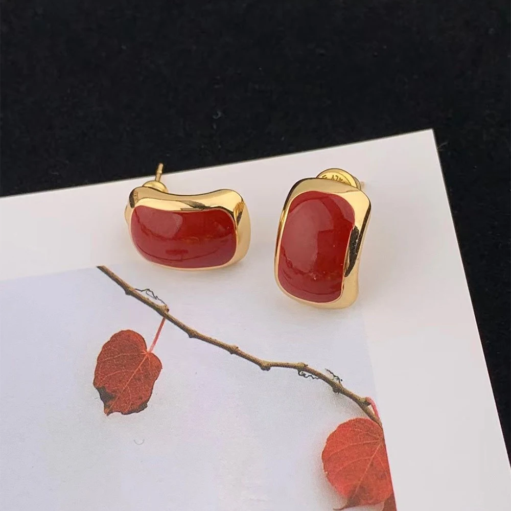 Fashion Temperament  Minimal Style Crystal bead earrings Ear Studs  Earrings  for woman's earrings jewels accessories