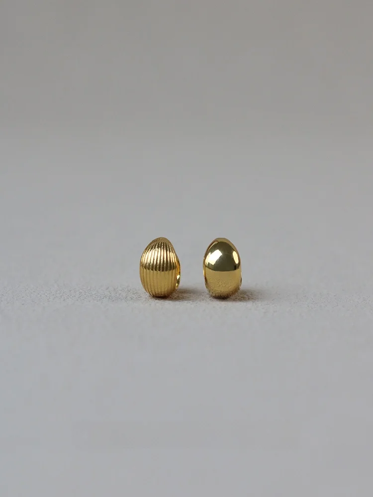 Sophie Buhai Double-Sided ell Flip Earrings Simple S925 Sterling Silver Earring Hoops Korean Sle Fre out Faion Jewelry