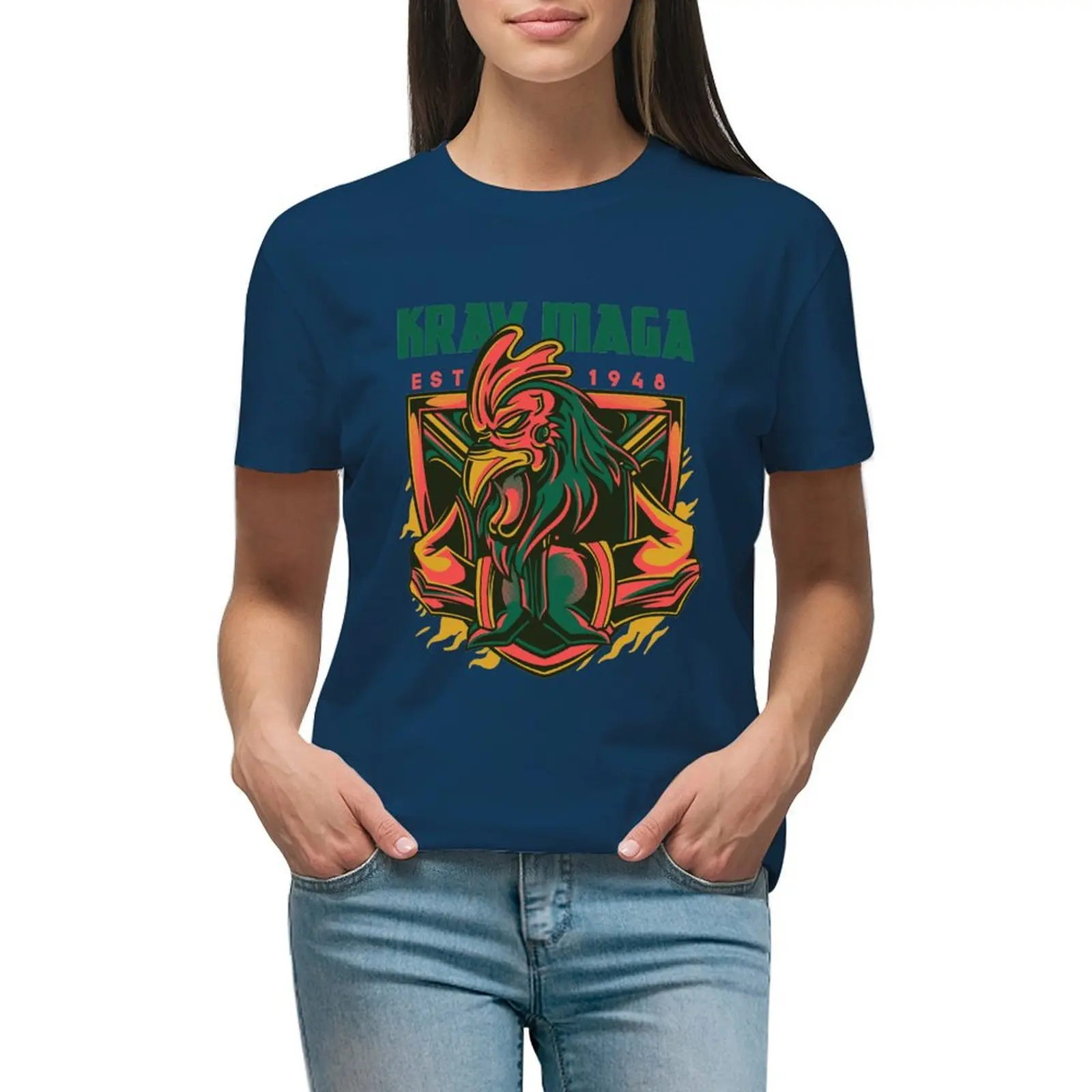 

Copy of Kickass Cool Krav Maga Rooster Design T-shirt animal print shirt for girls summer clothes plain t shirts for Women