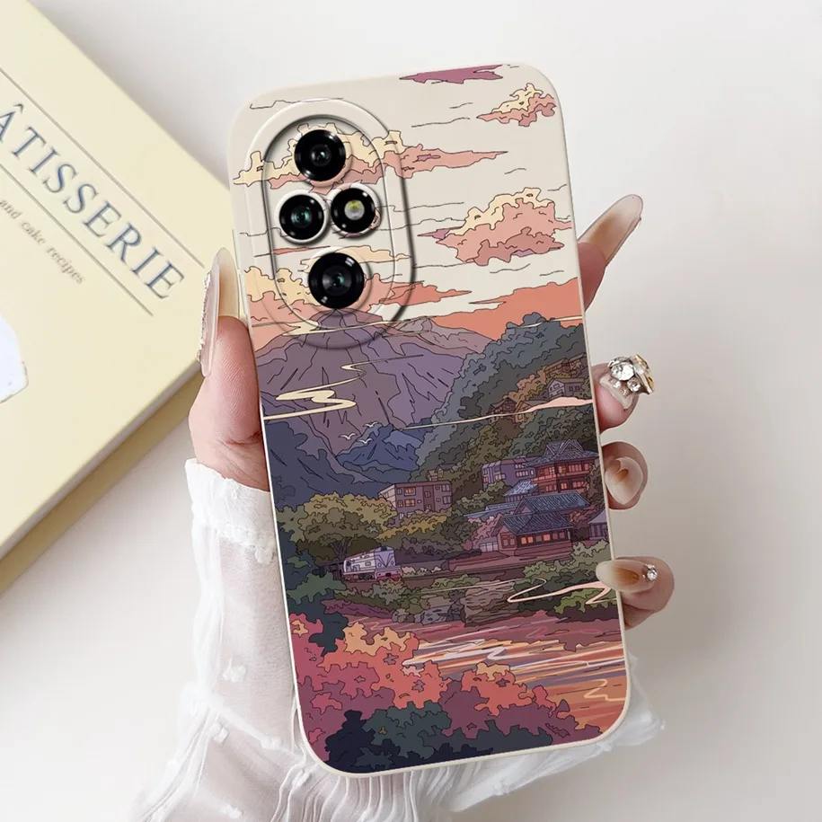 Luxury Marble Moon Frosted Shockproof Silicone Case - Soft Protective Bumper Cover