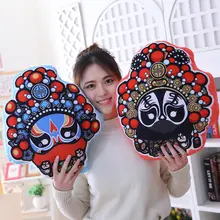 

Creative New Printed Peking Opera Mask Huadan Pillow Chinese Style Gifts Cute Cartoon Style Throw Pillow Cute Pillows Decoration
